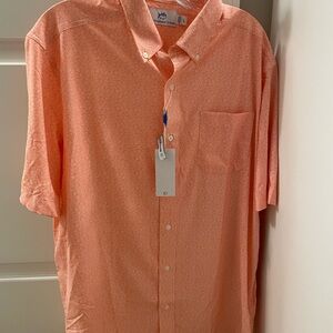 NWT Southern Tide Men's BRR Intercoastal Coral Button Down Shirt
